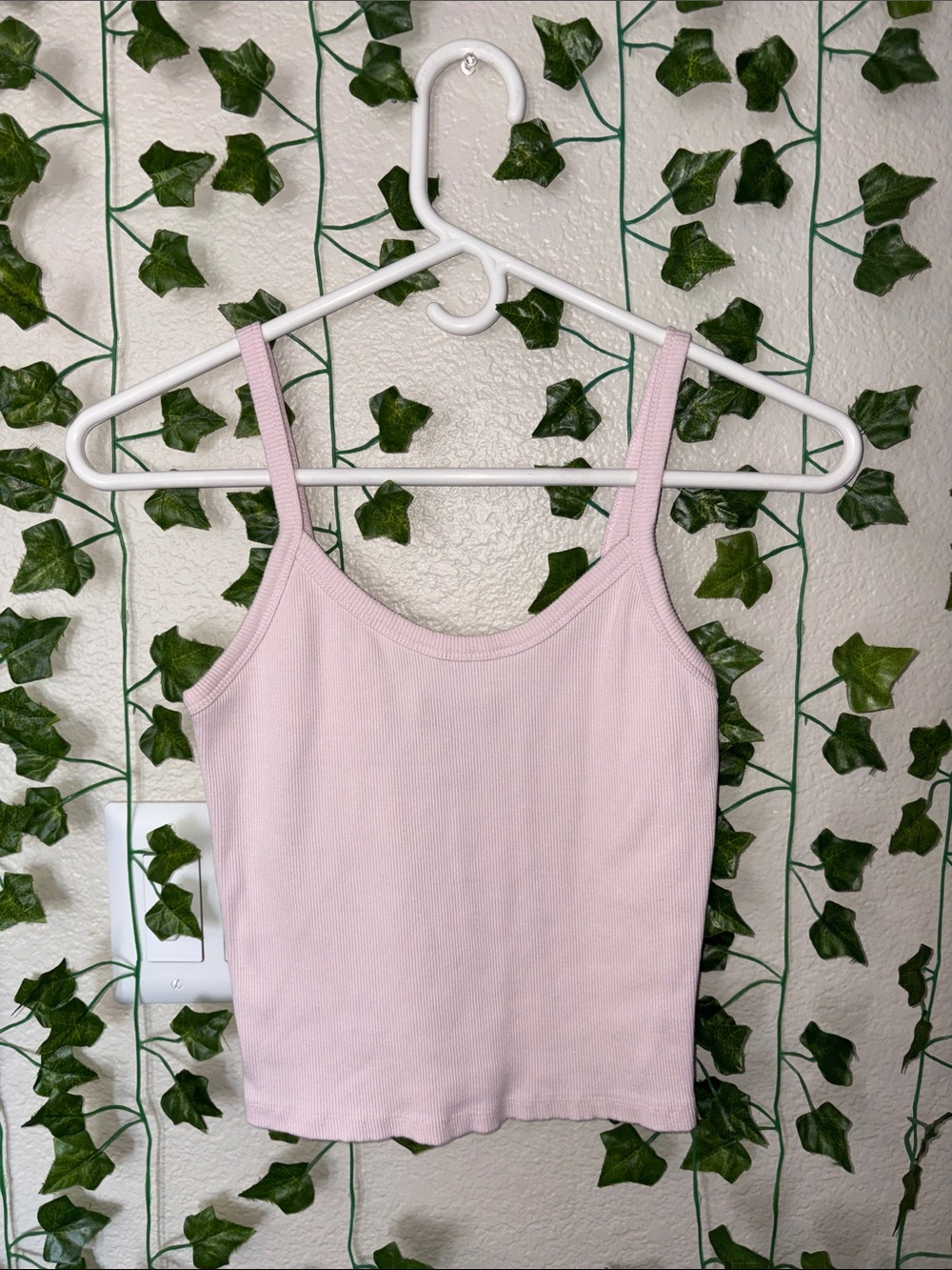 Streetwear Society Ribbed Camisole in Pale Pink